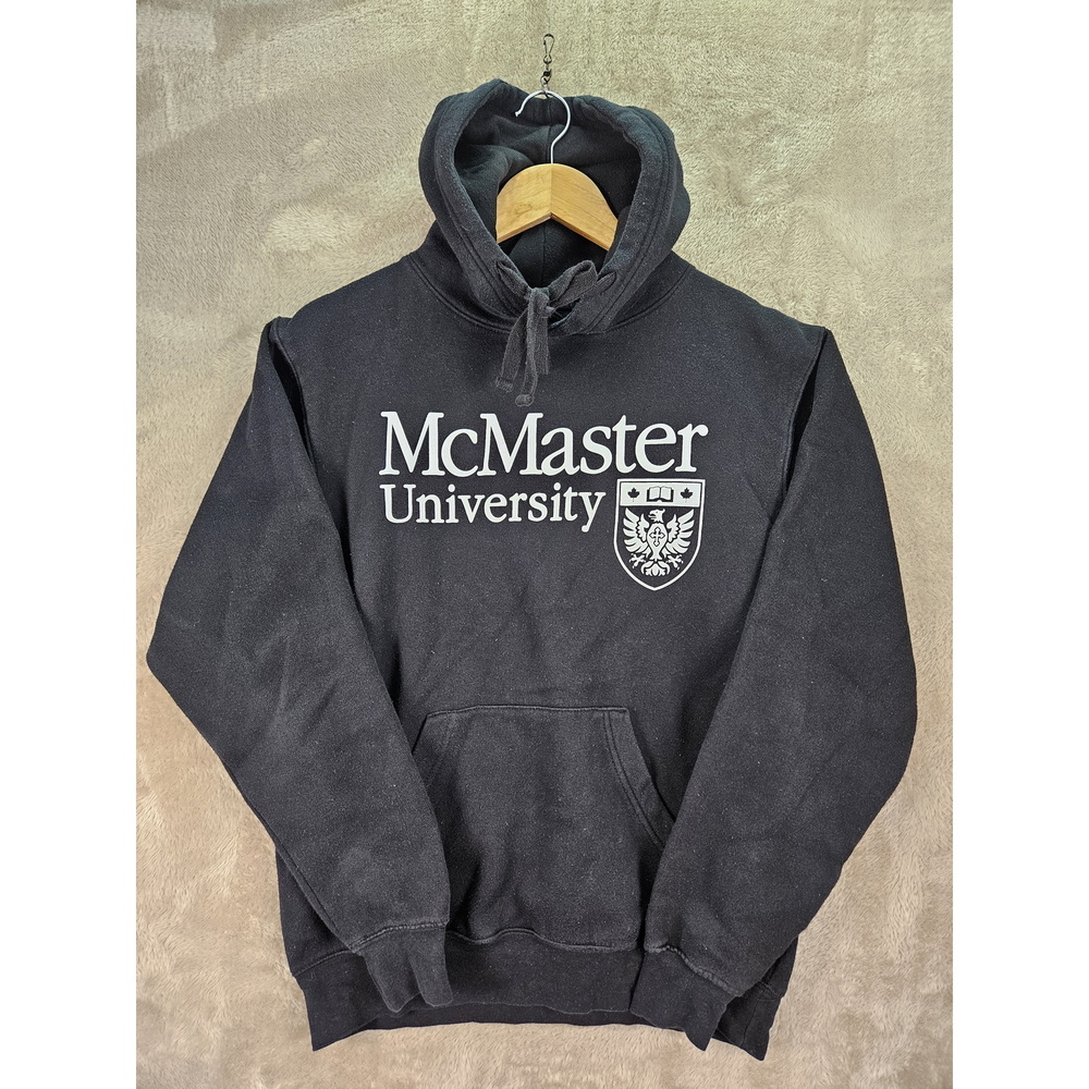 McMaster University Spellout Big Logo Graphic Hoodie Sweatshirt Pullover Size M